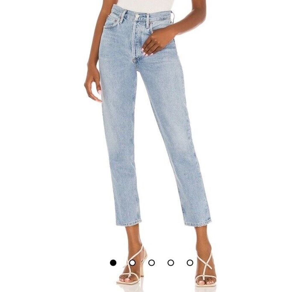 AGOLDE Fen High Rise Relaxed Taper in Dimension Size 24 Light Wash